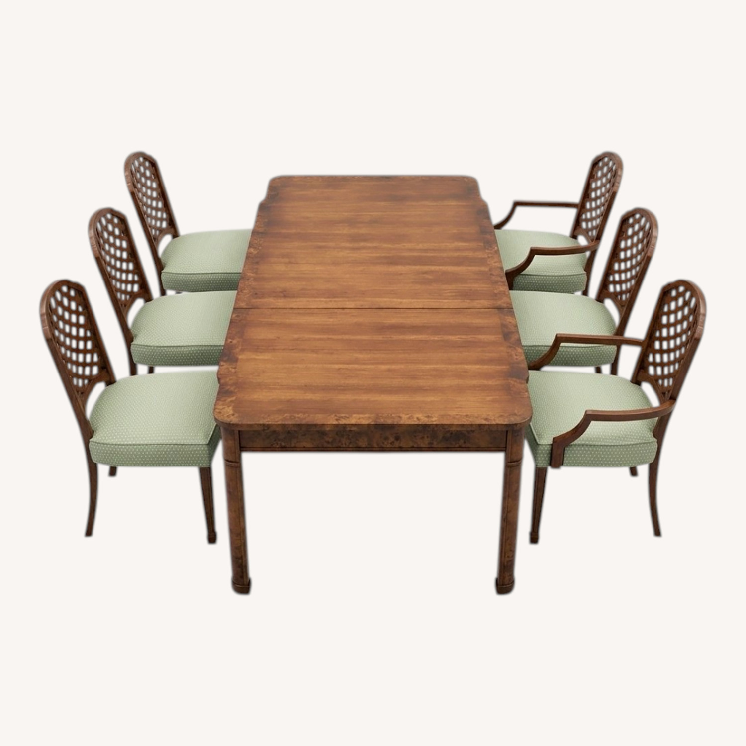 Traditional Wood Dining Table with 6 Chairs - image-0