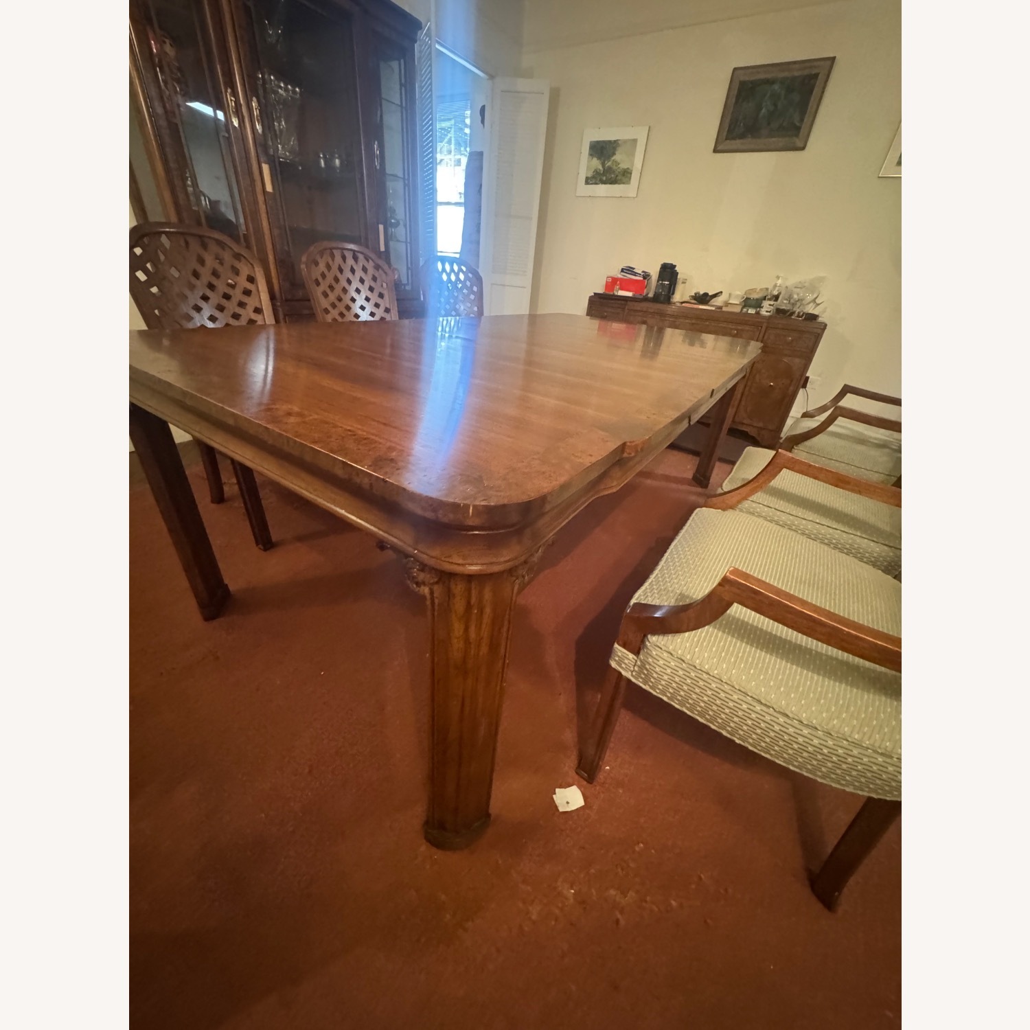 Traditional Wood Dining Table with 6 Chairs - image-4