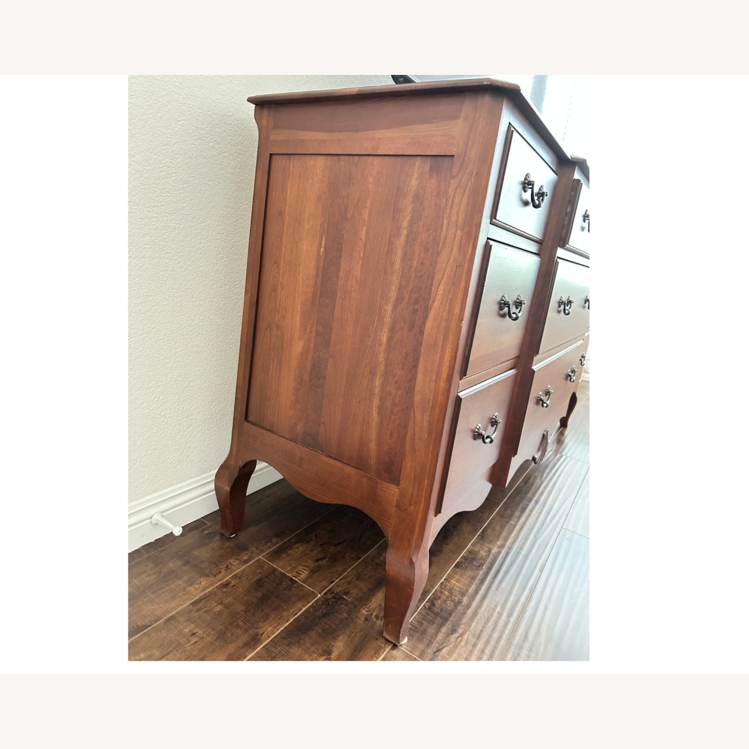 Ethan Allen 9-Drawer Dark Brown Wood Dresser - image-3