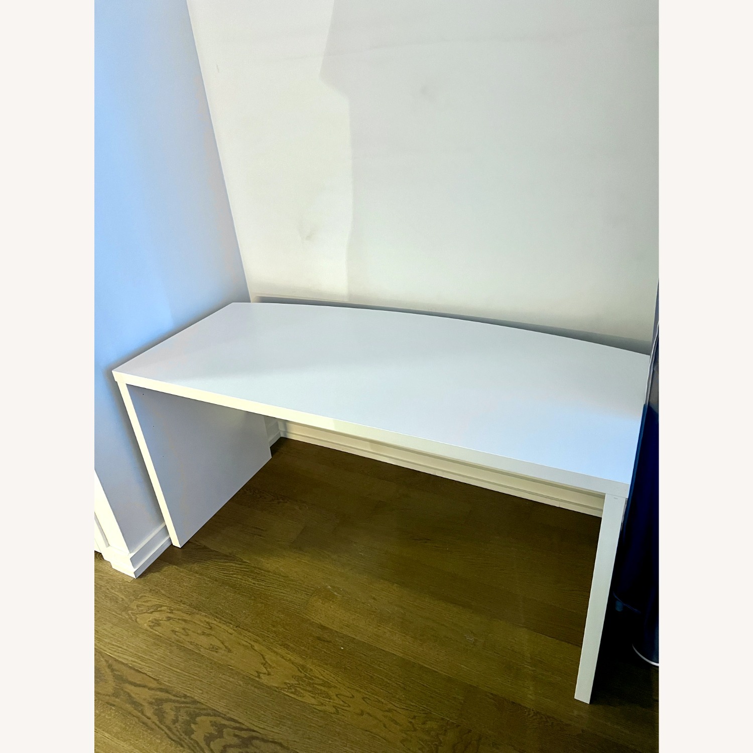 Overstock 60" White Echo Bow-Front Office Desk - image-3