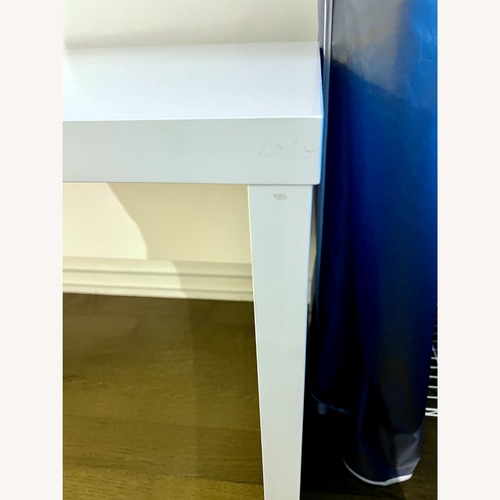 Used Overstock 60" White Echo Bow-Front Office Desk for sale on AptDeco