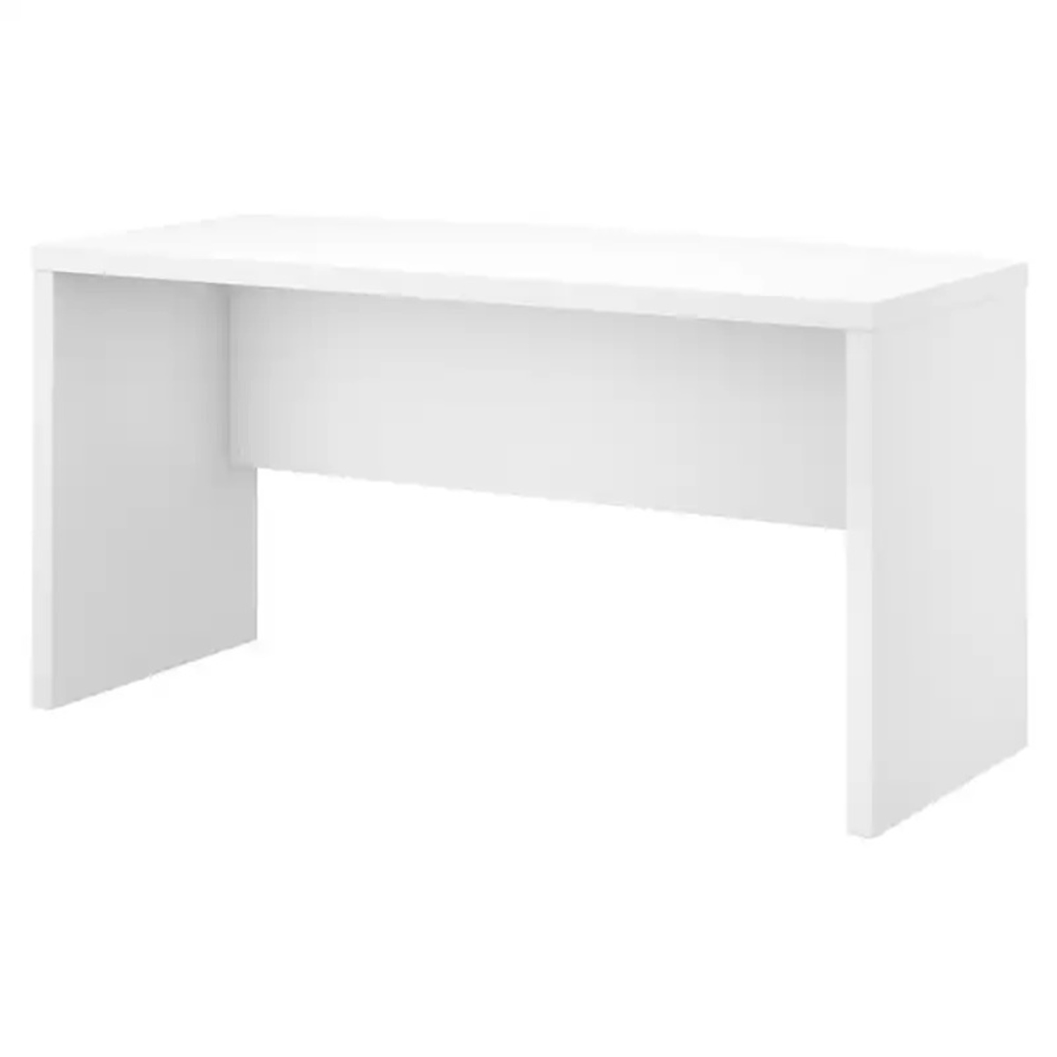 Overstock 60" White Echo Bow-Front Office Desk - image-7