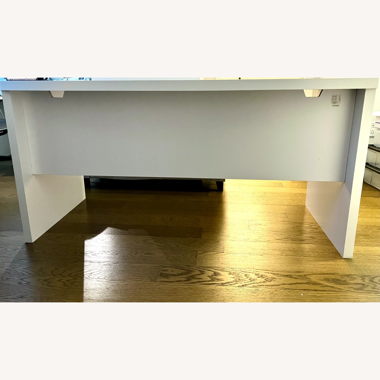 Overstock 60" White Echo Bow-Front Office Desk - image-5