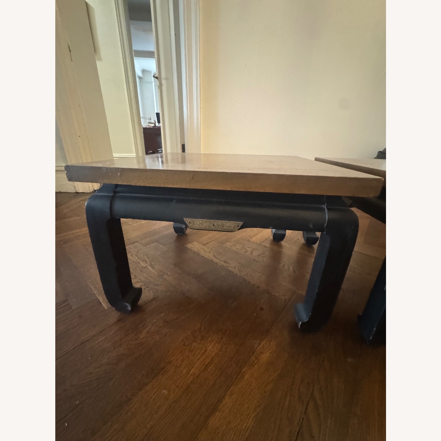 Vintage/Antique Dark Brown Wood Side Tables - image-7