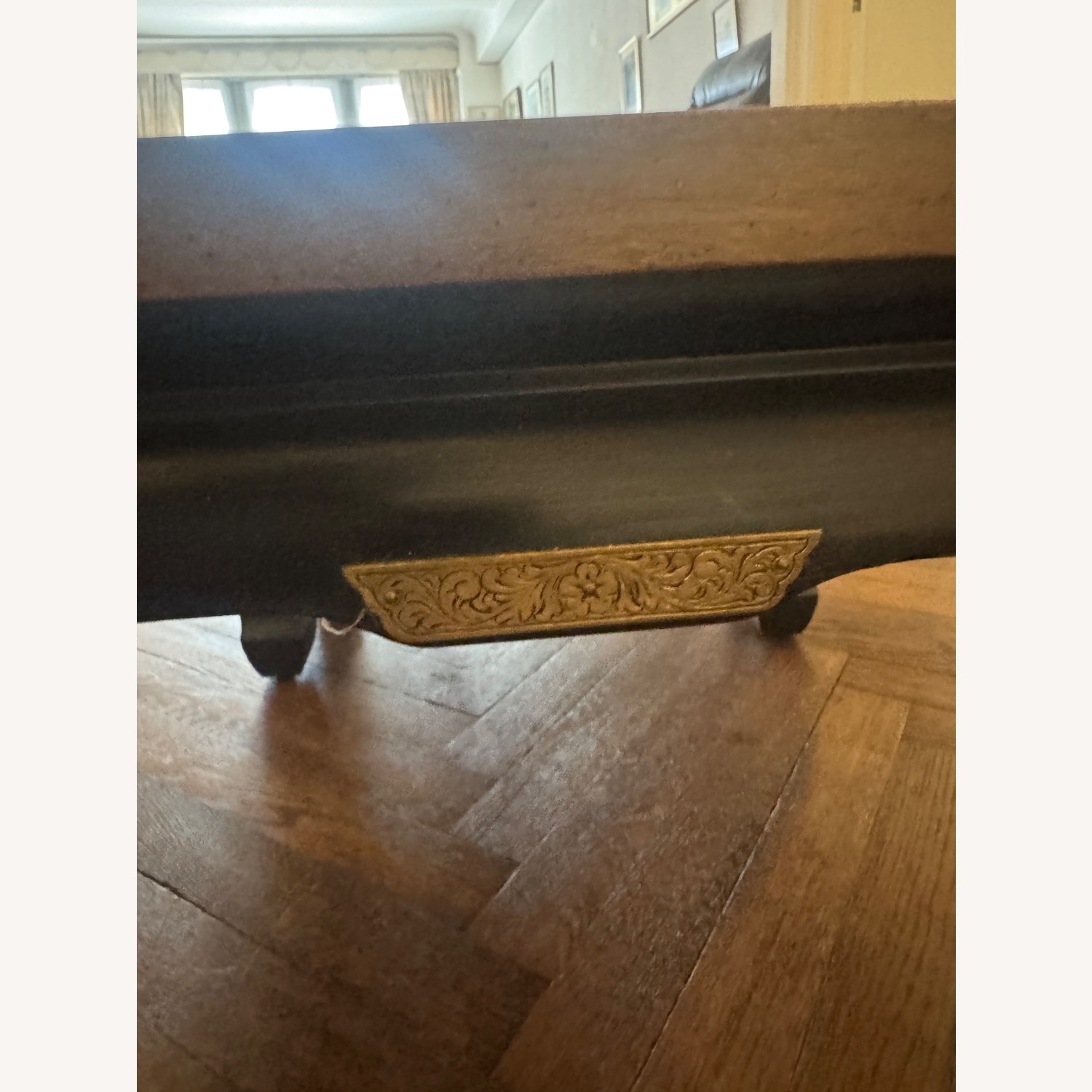 Vintage/Antique Dark Brown Wood Side Tables - image-3