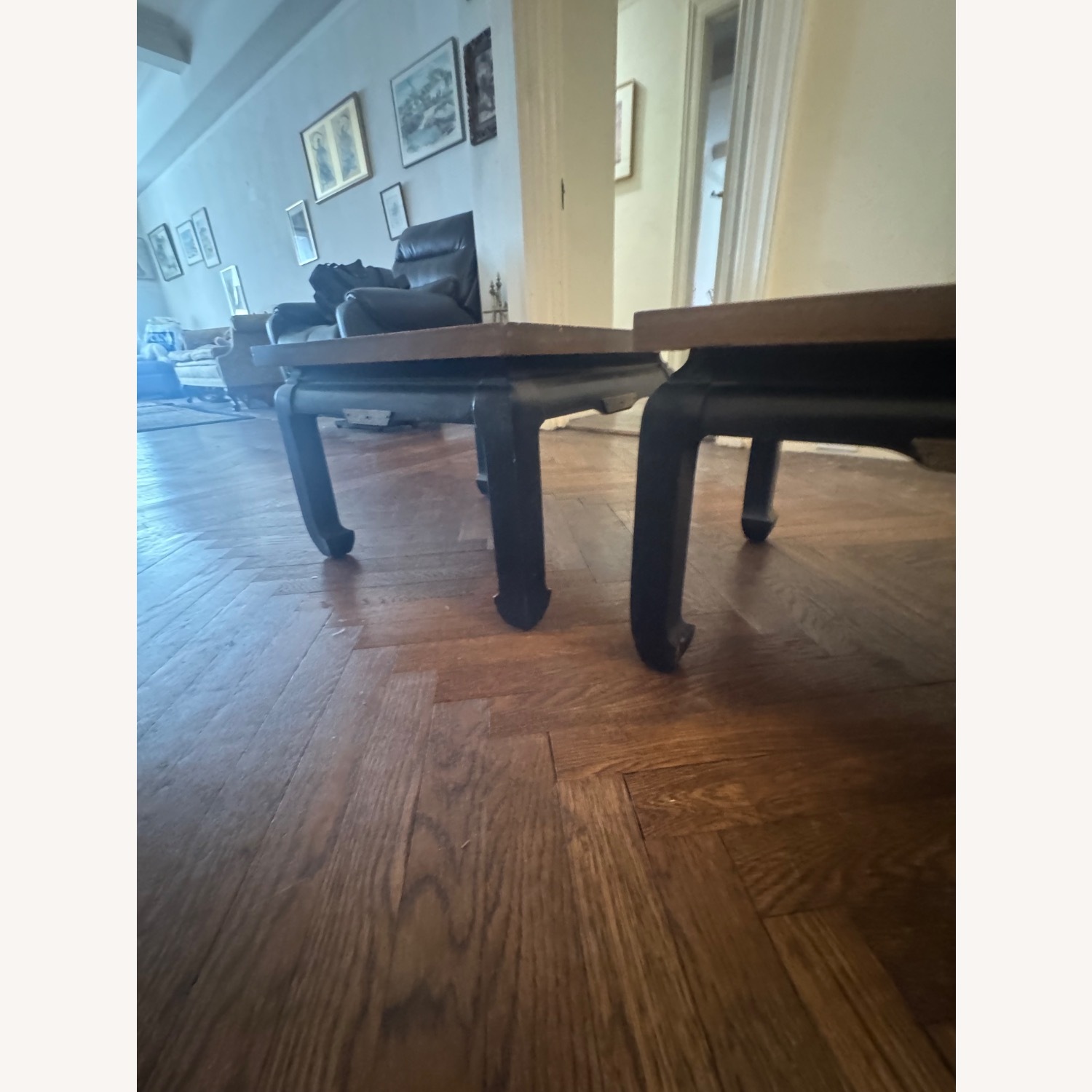 Vintage/Antique Dark Brown Wood Side Tables - image-4