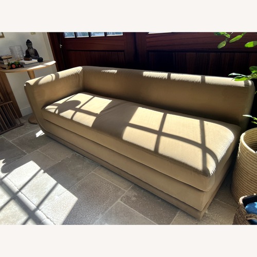 Used Restoration Hardware Light Brown 2 Seater Sofa for sale on AptDeco