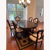7 Pc Dining Set in Mahogany Finish with Leaf