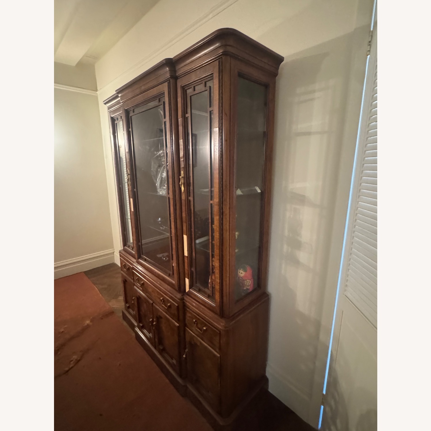 Dark Brown Wood Wall Unit - image-3