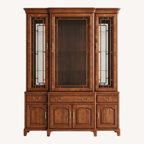 Used Dark Brown Wood Wall Unit for sale on AptDeco