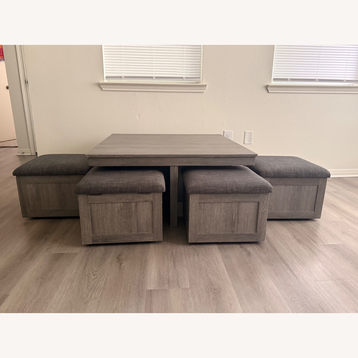 Bed Bath & Beyond Light Gray Wood Coffee Table - image-1