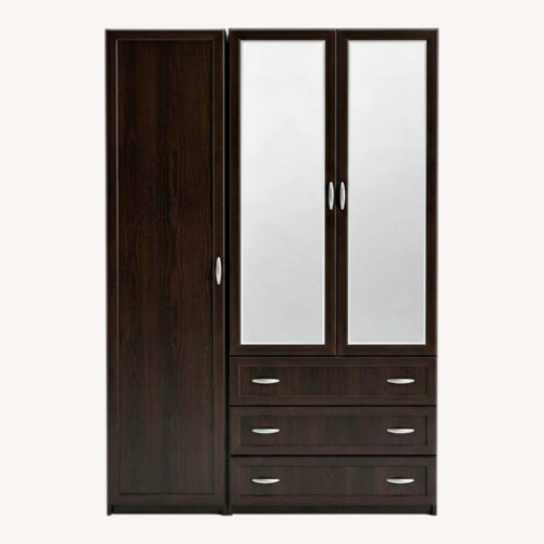 Used Two-Door Wardrobe Armoire with Mirrors for sale on AptDeco