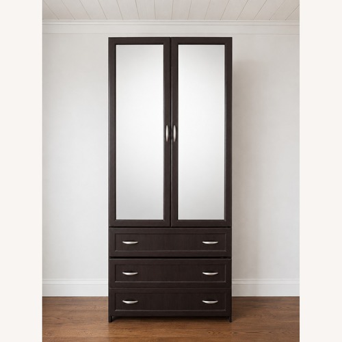 Used Two-Door Wardrobe Armoire with Mirrors for sale on AptDeco