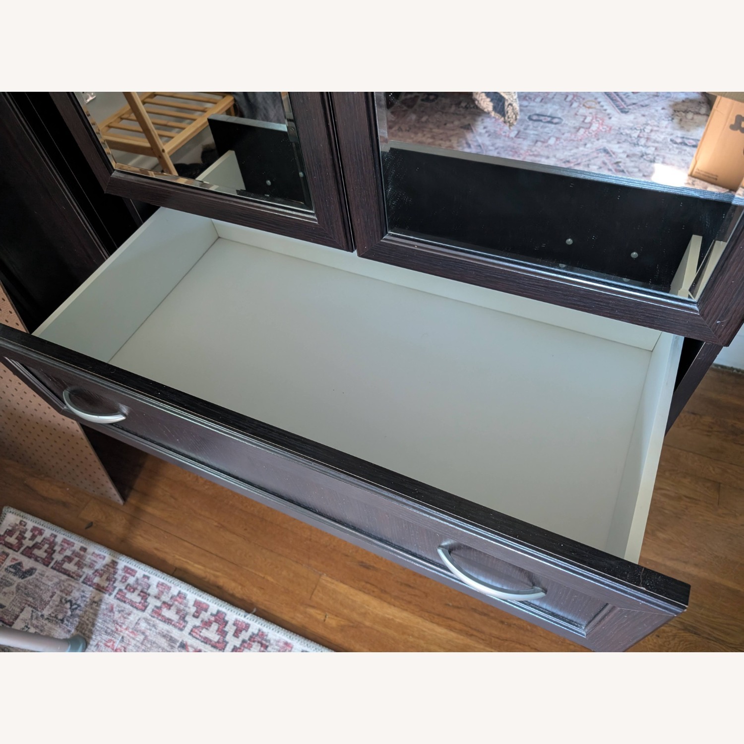 Two-Door Wardrobe Armoire with Mirrors - image-3
