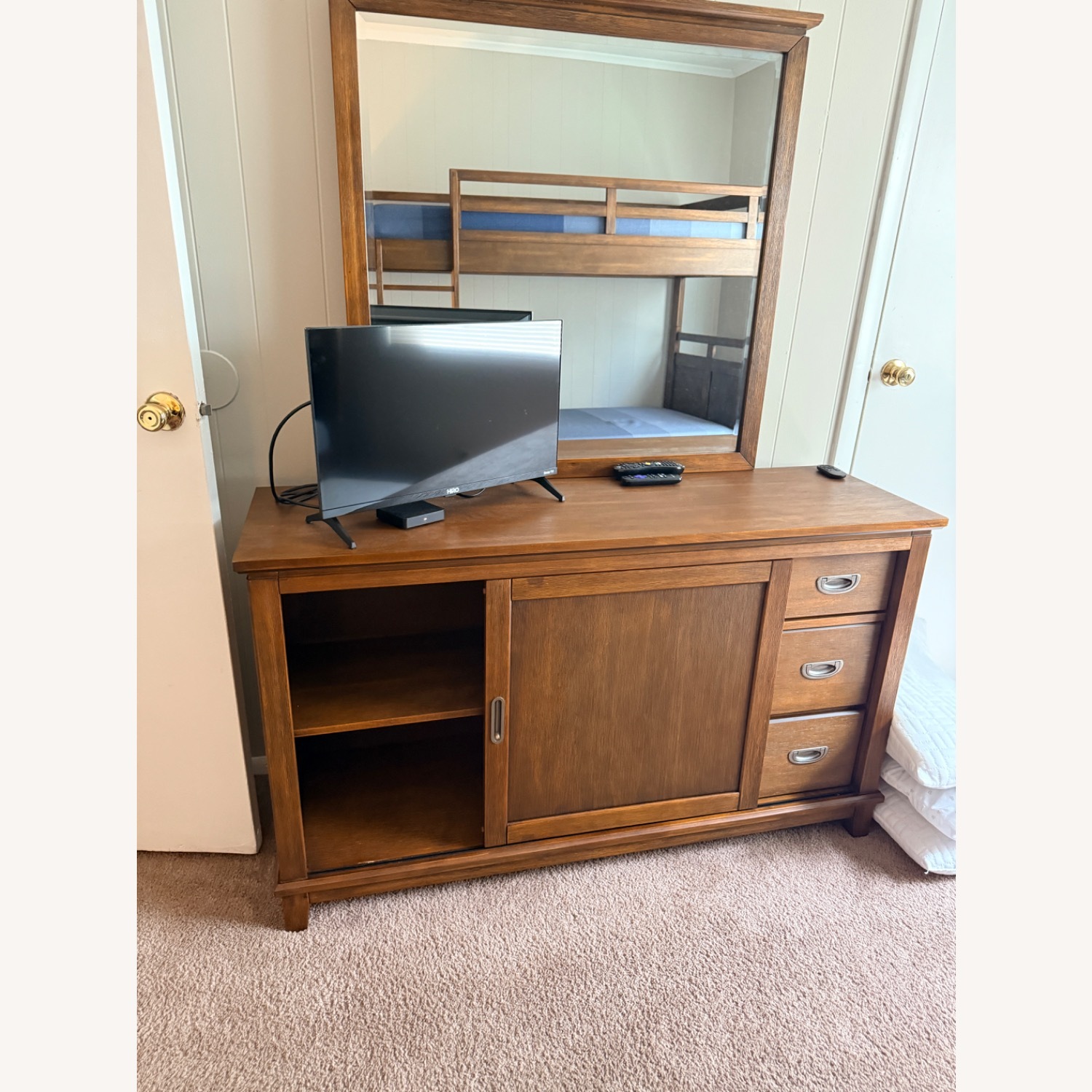 Bob's Discount Furniture Chadwick Dark Brown Wood Dresser - image-2
