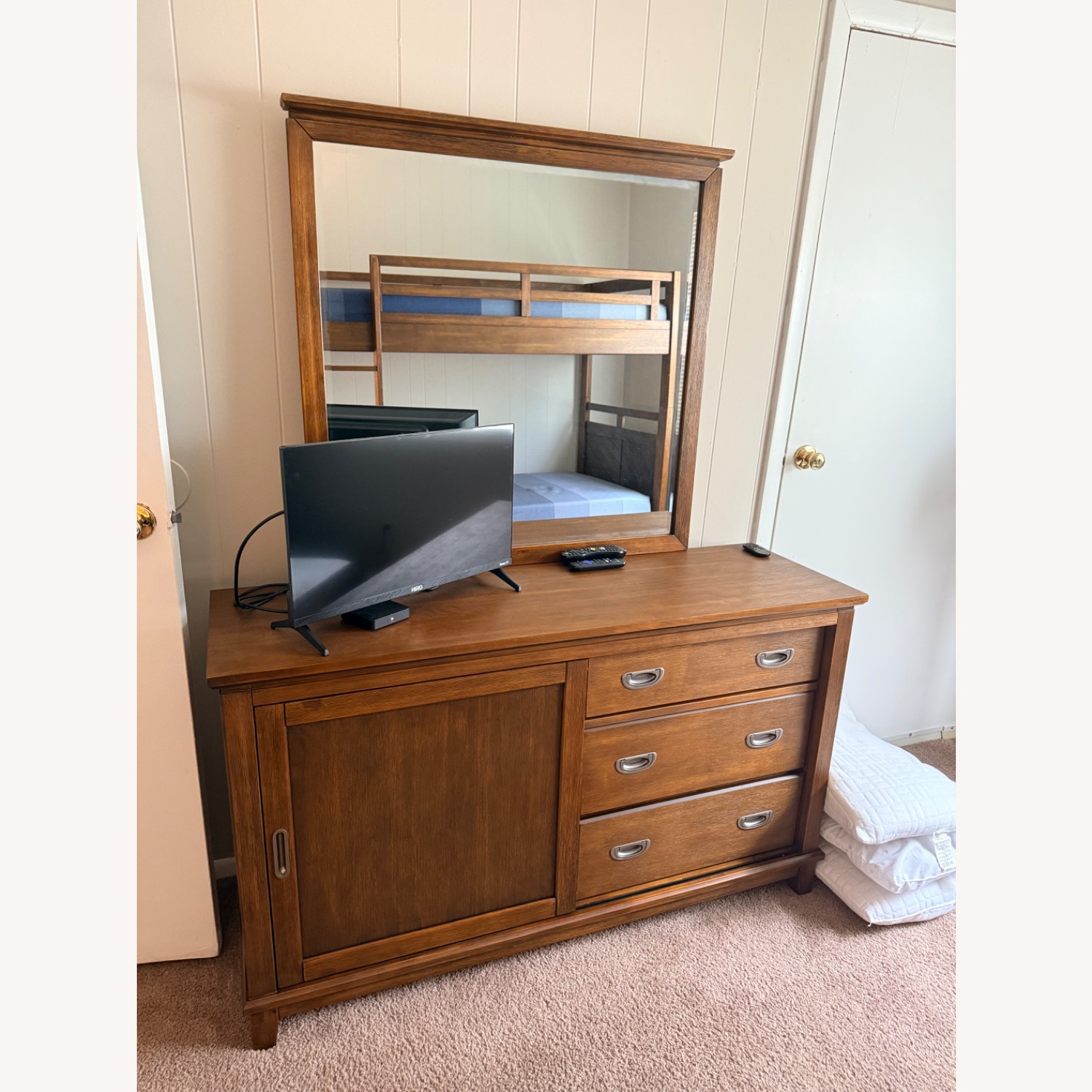 Bob's Discount Furniture Chadwick Dark Brown Wood Dresser - image-3
