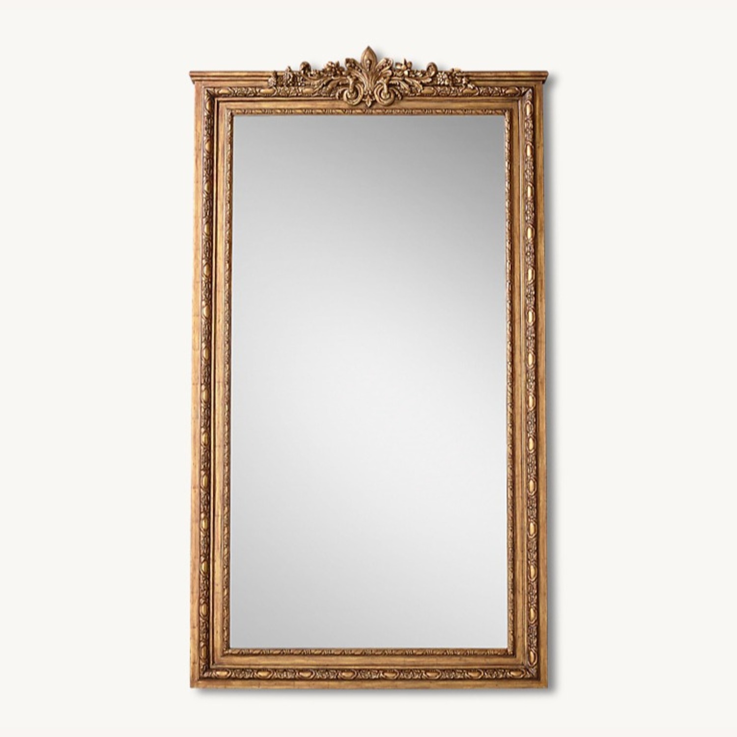 Restoration Hardware Fleur-De-Lys Gilt Floor Mirror - image-2