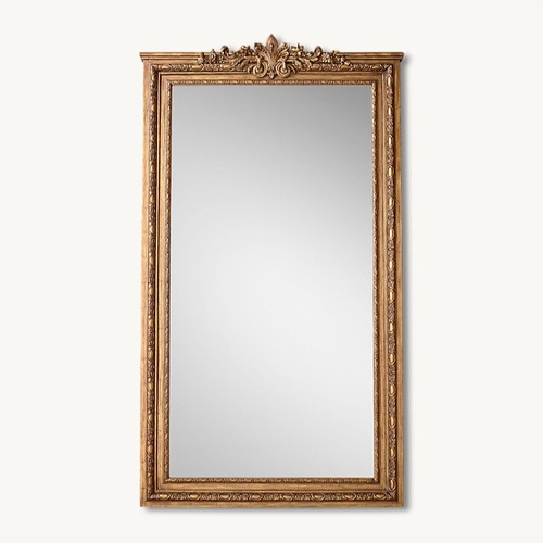 Used Restoration Hardware Fleur-De-Lys Gilt Floor Mirror for sale on AptDeco