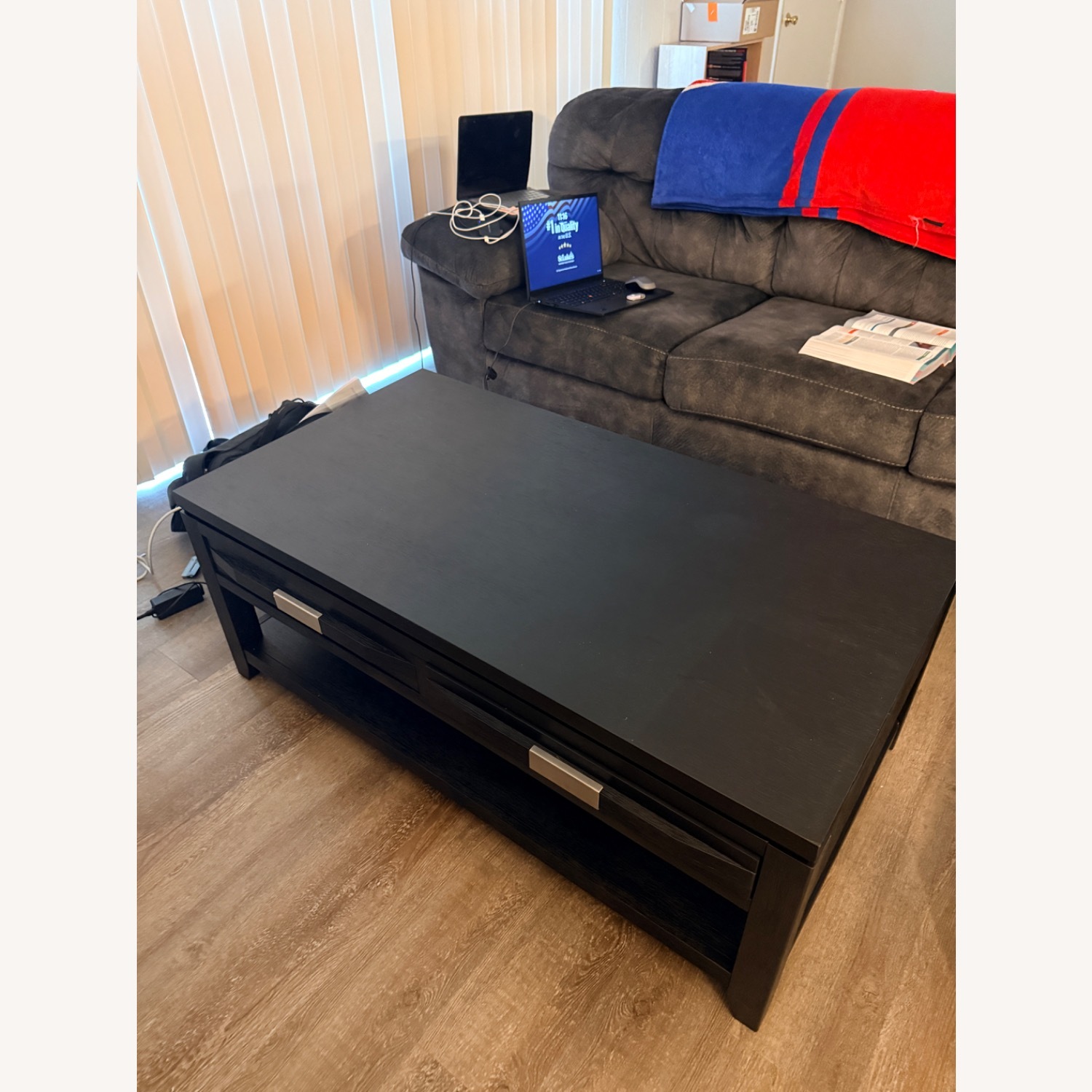 Bob's Discount Furniture Elevations Dark Brown Coffee Table - image-2