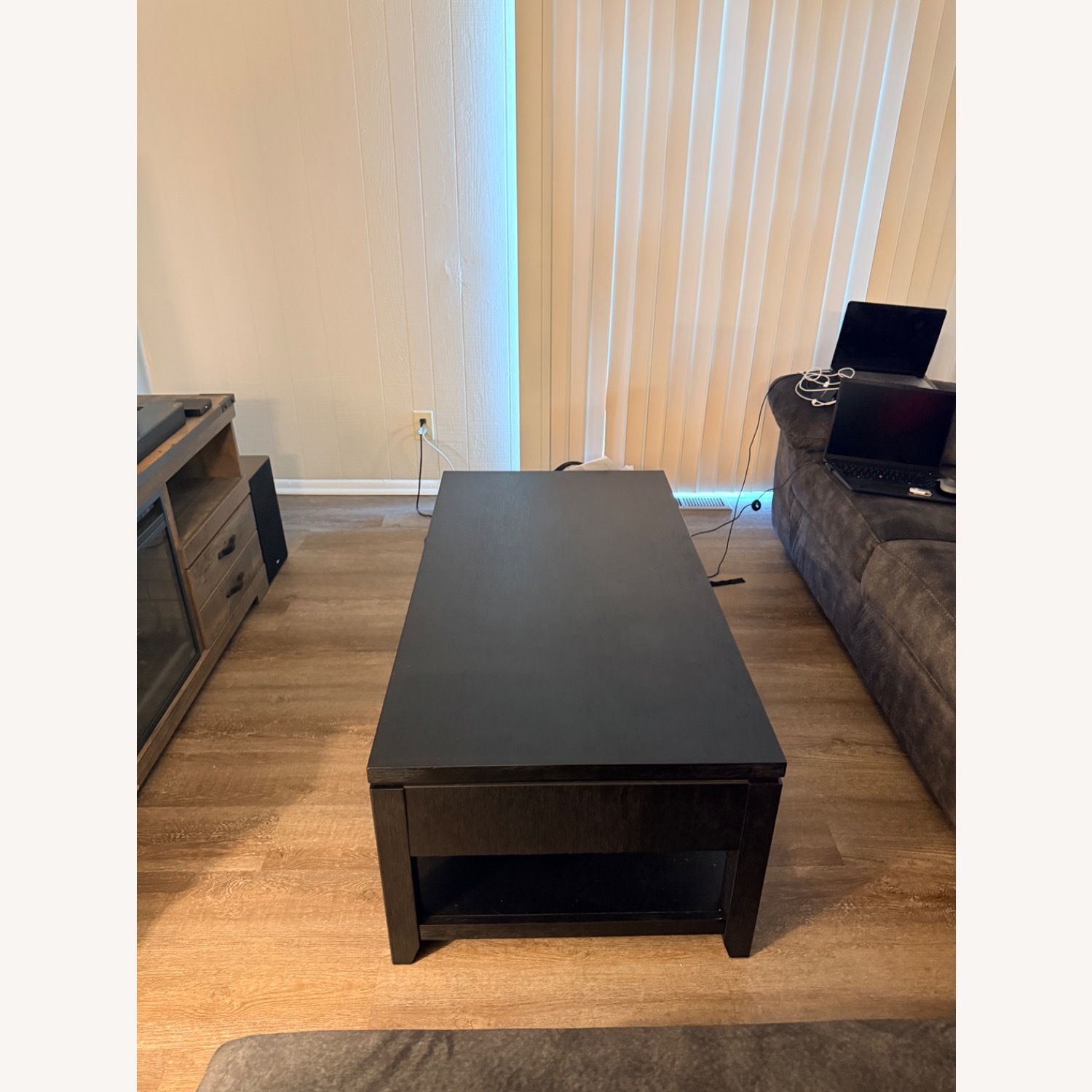 Bob's Discount Furniture Elevations Dark Brown Coffee Table - image-3
