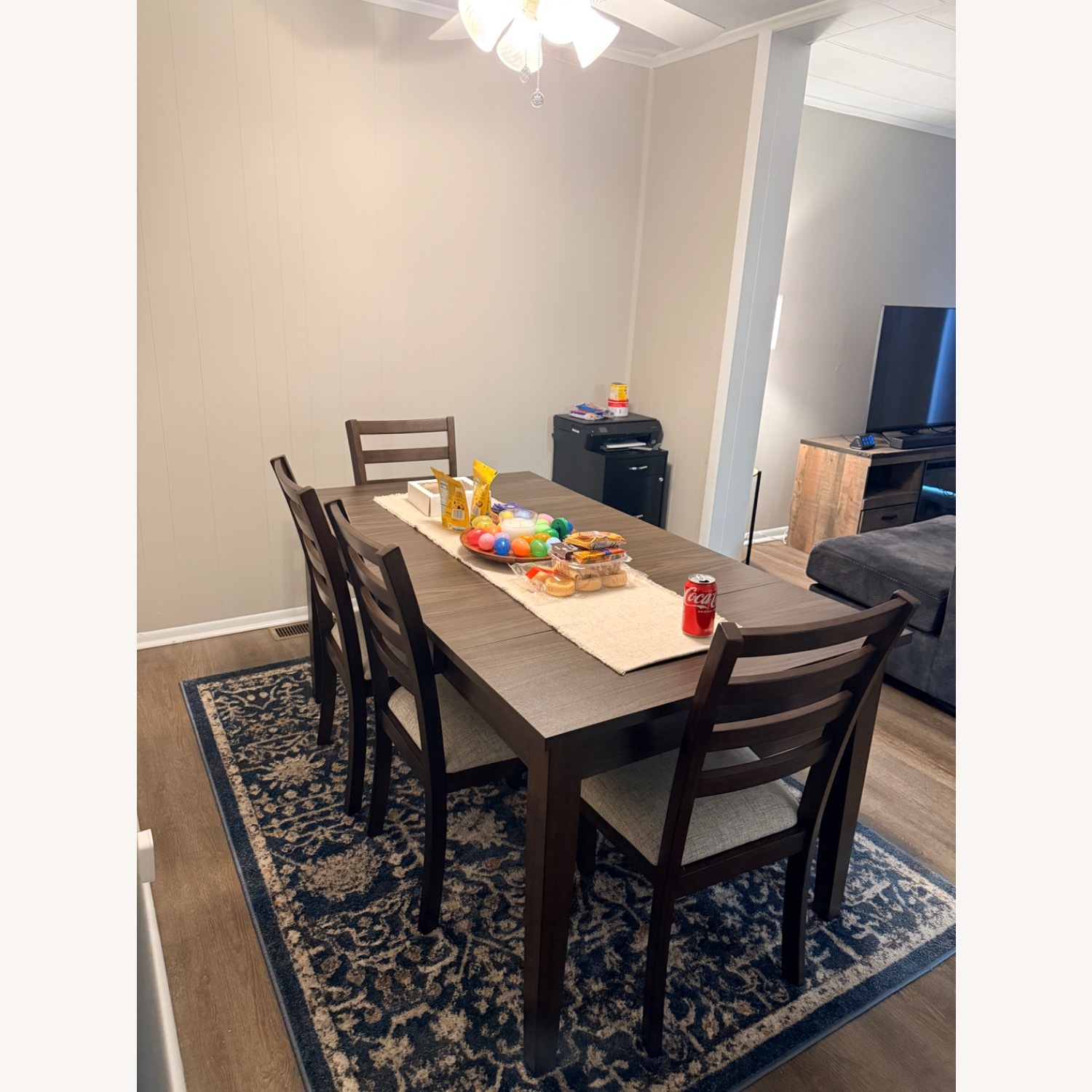 Bob's Discount Furniture Homeworks Dark Brown Dining Set - image-2