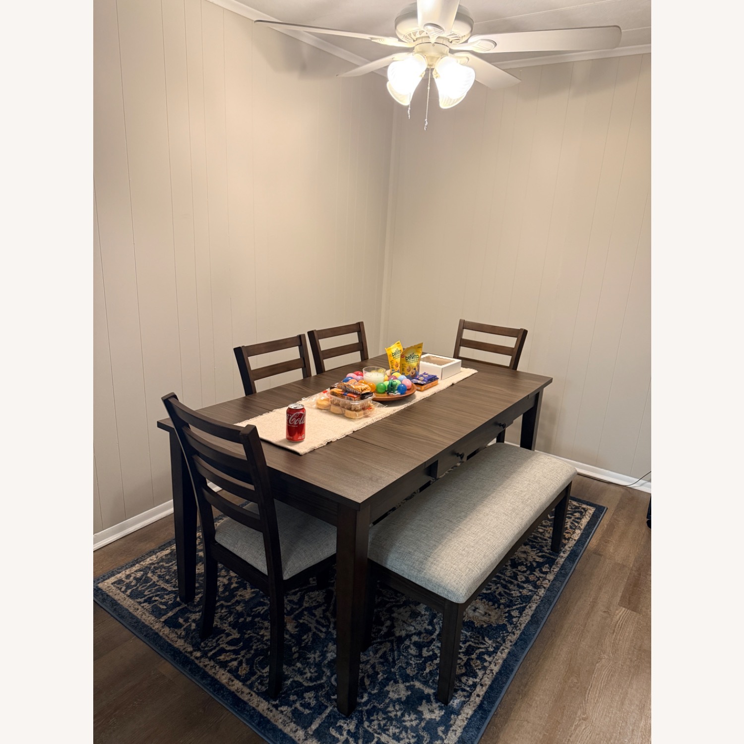 Bob's Discount Furniture Homeworks Dark Brown Dining Set - image-3