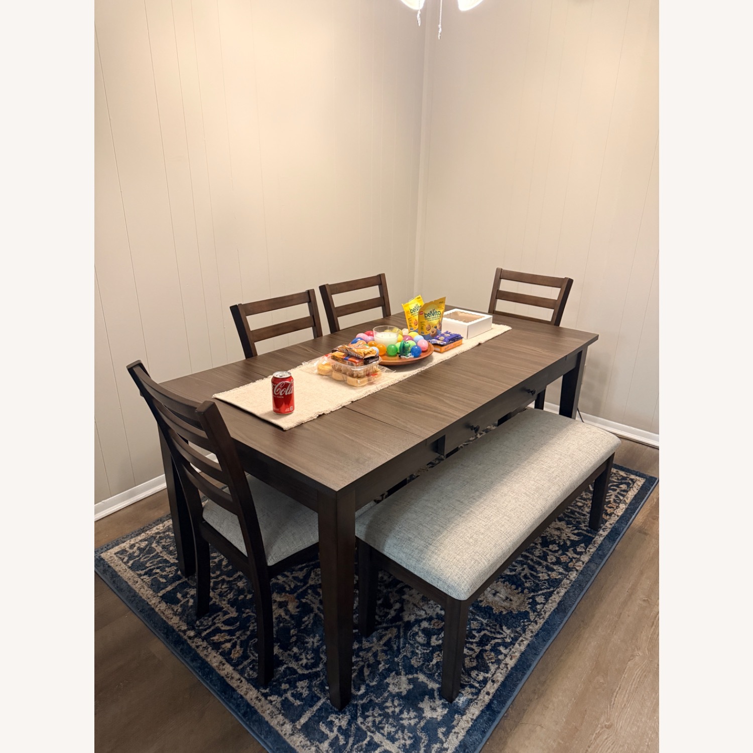 Bob's Discount Furniture Homeworks Dark Brown Dining Set - image-1