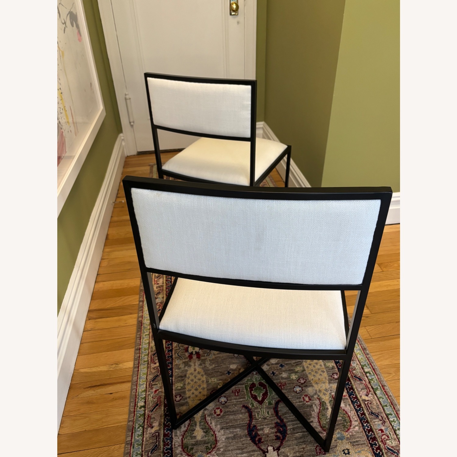 Williams Sonoma White Fabric Dining Chair - image-5