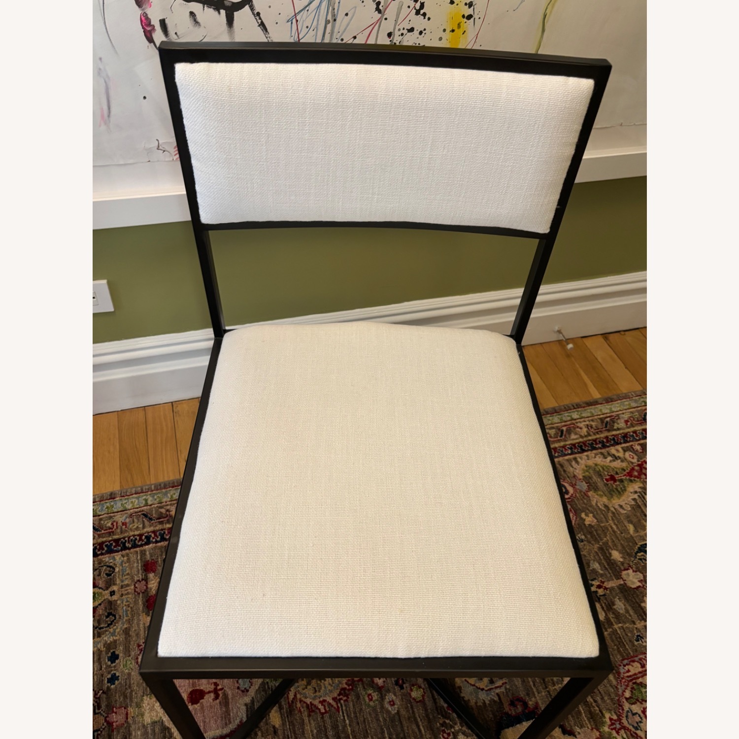 Williams Sonoma White Fabric Dining Chair - image-4