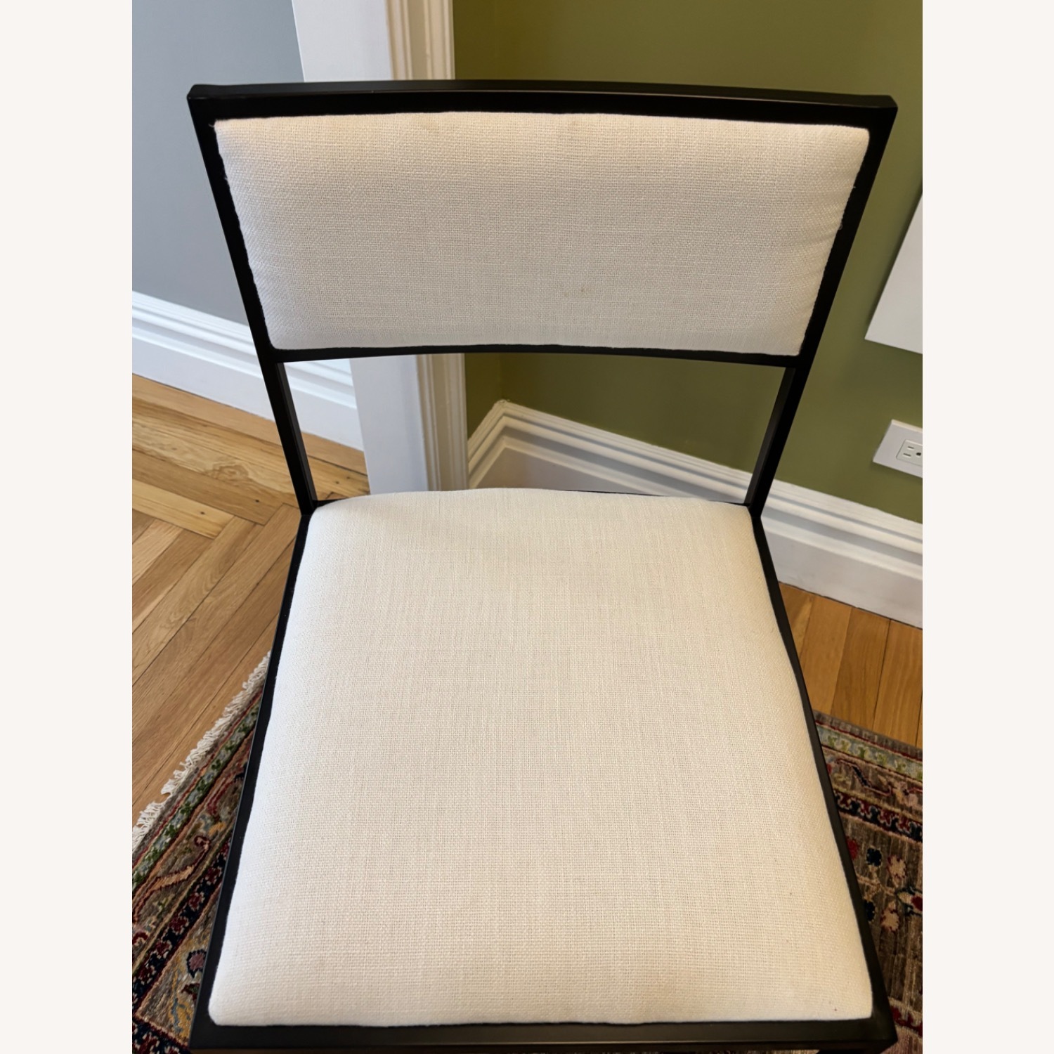 Williams Sonoma White Fabric Dining Chair - image-3