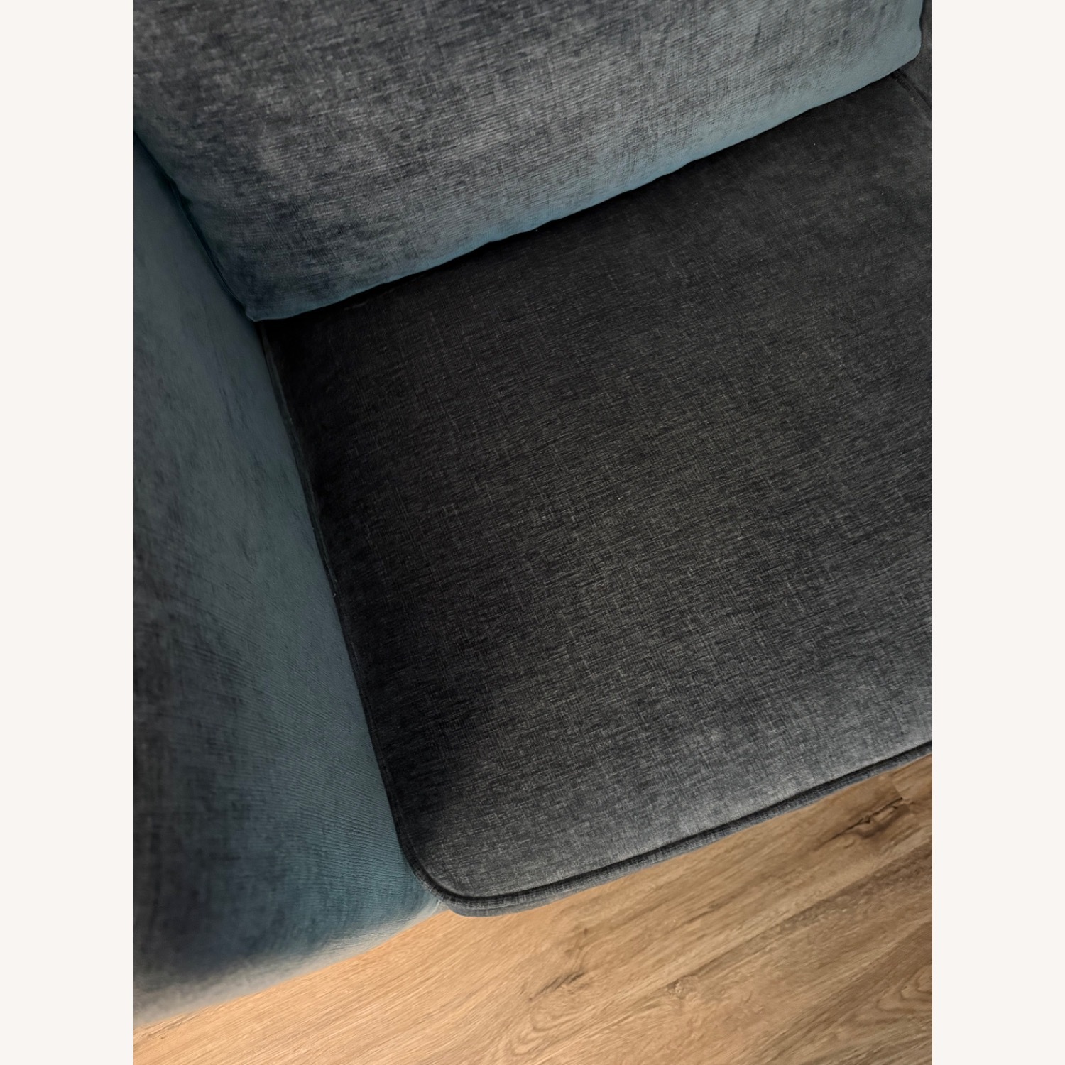 Interior Define Caitlin Dark Gray Velvet Armchair - image-4