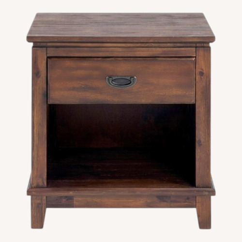Used Bob's Discount Furniture Chadwick Dark Brown Nightstand for sale on AptDeco