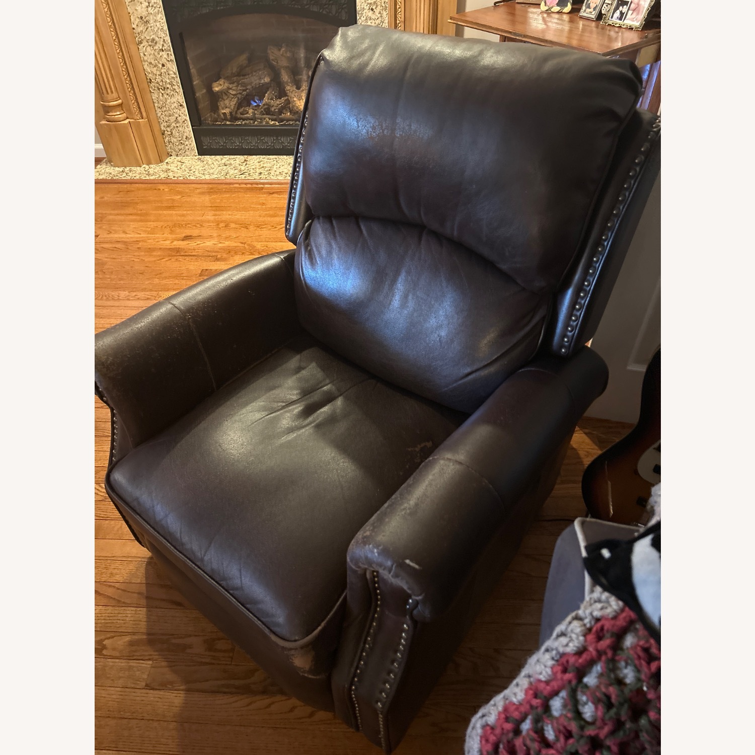 Dark Brown Leather Recliner - image-2