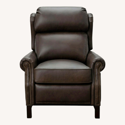 Used Dark Brown Leather Recliner for sale on AptDeco