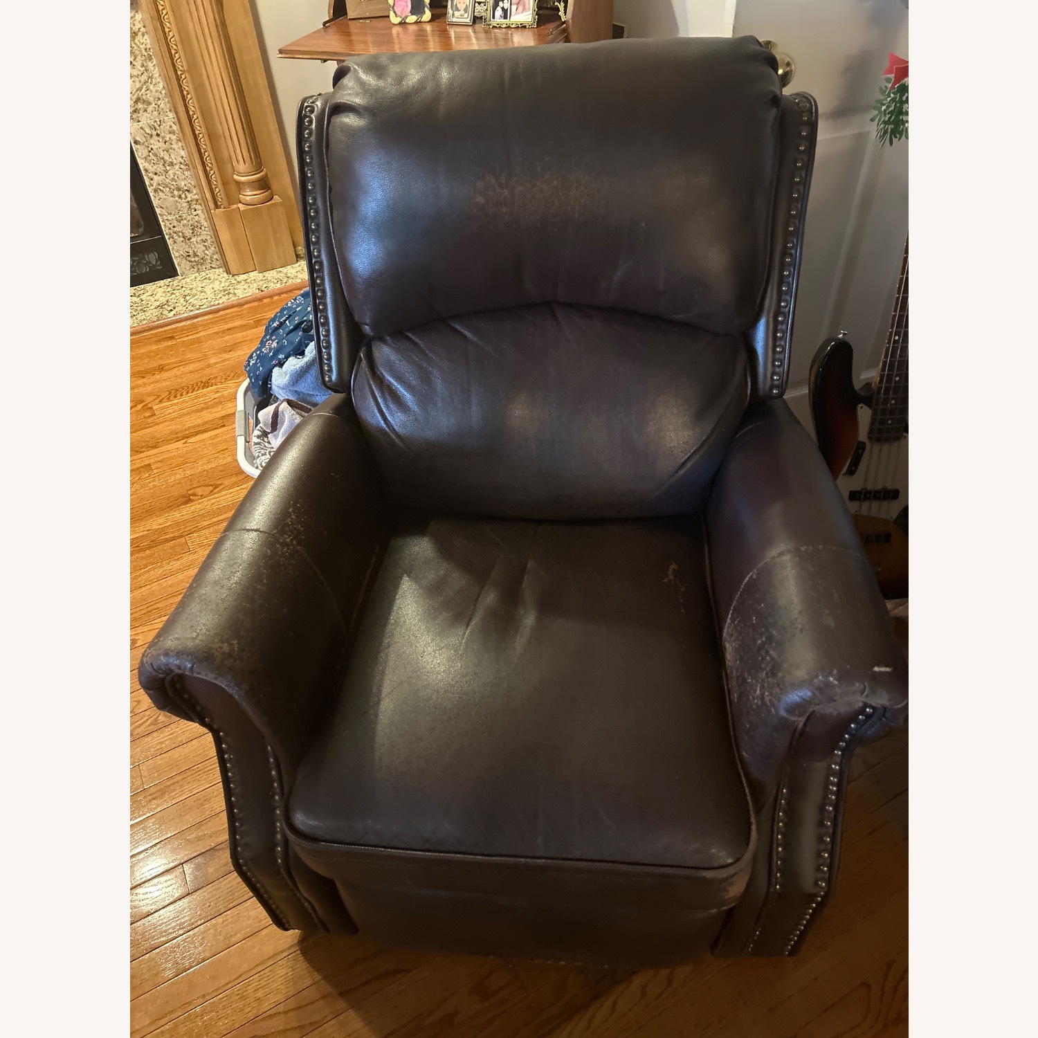 Dark Brown Leather Recliner - image-1