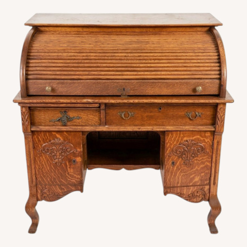 Used Small Oak Rolltop Desk for sale on AptDeco