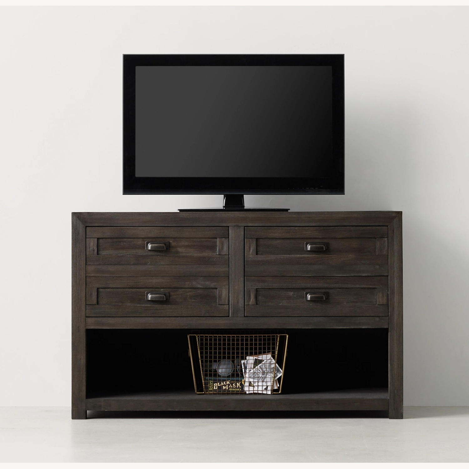 Restoration Hardware Keynes Dark Brown Media Storage - image-5