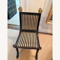 Pair Antique Rams Head Dining Chairs
