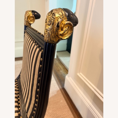 Used Pair Antique Rams Head Dining Chairs for sale on AptDeco