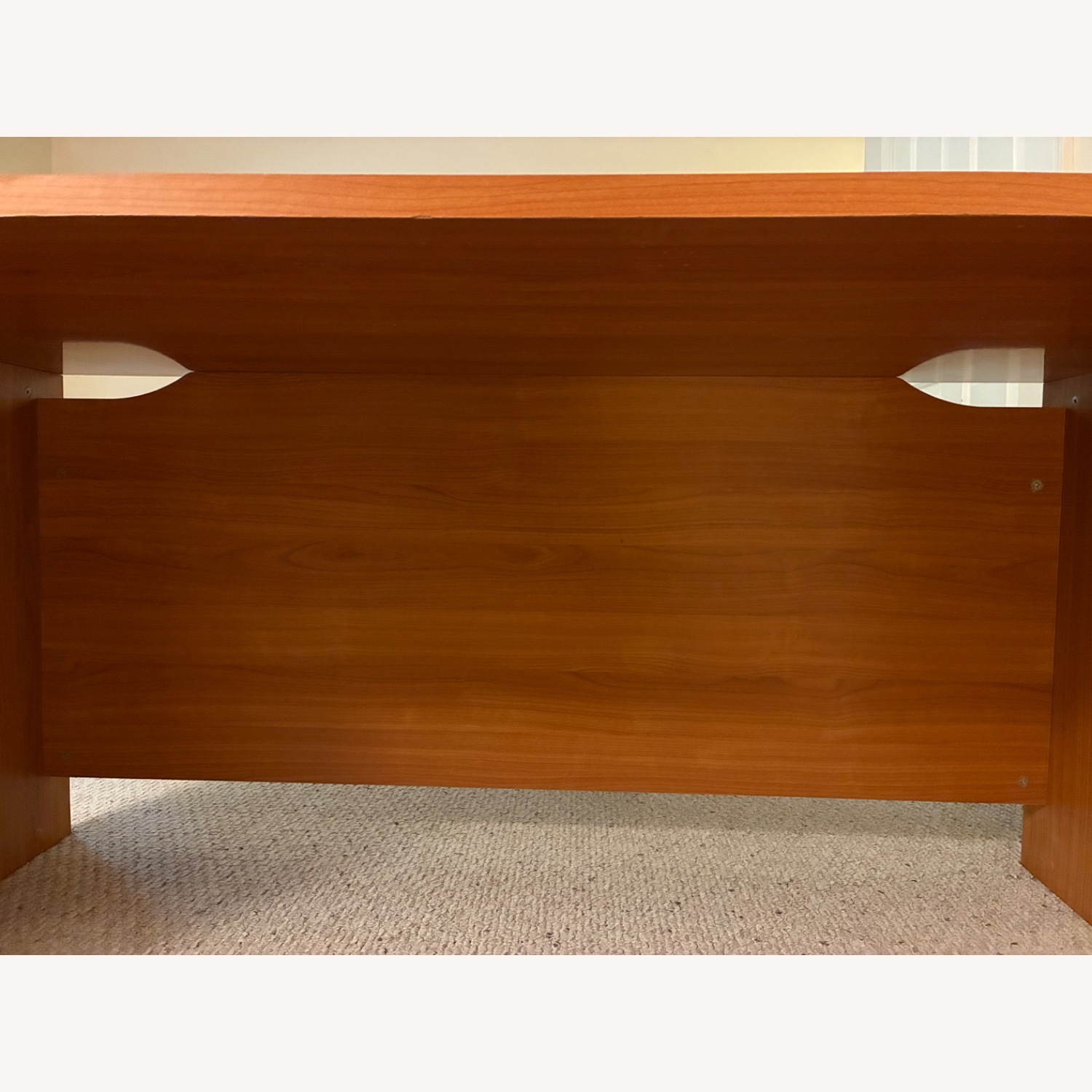 Dark Brown Wood Veneer Desk - image-8