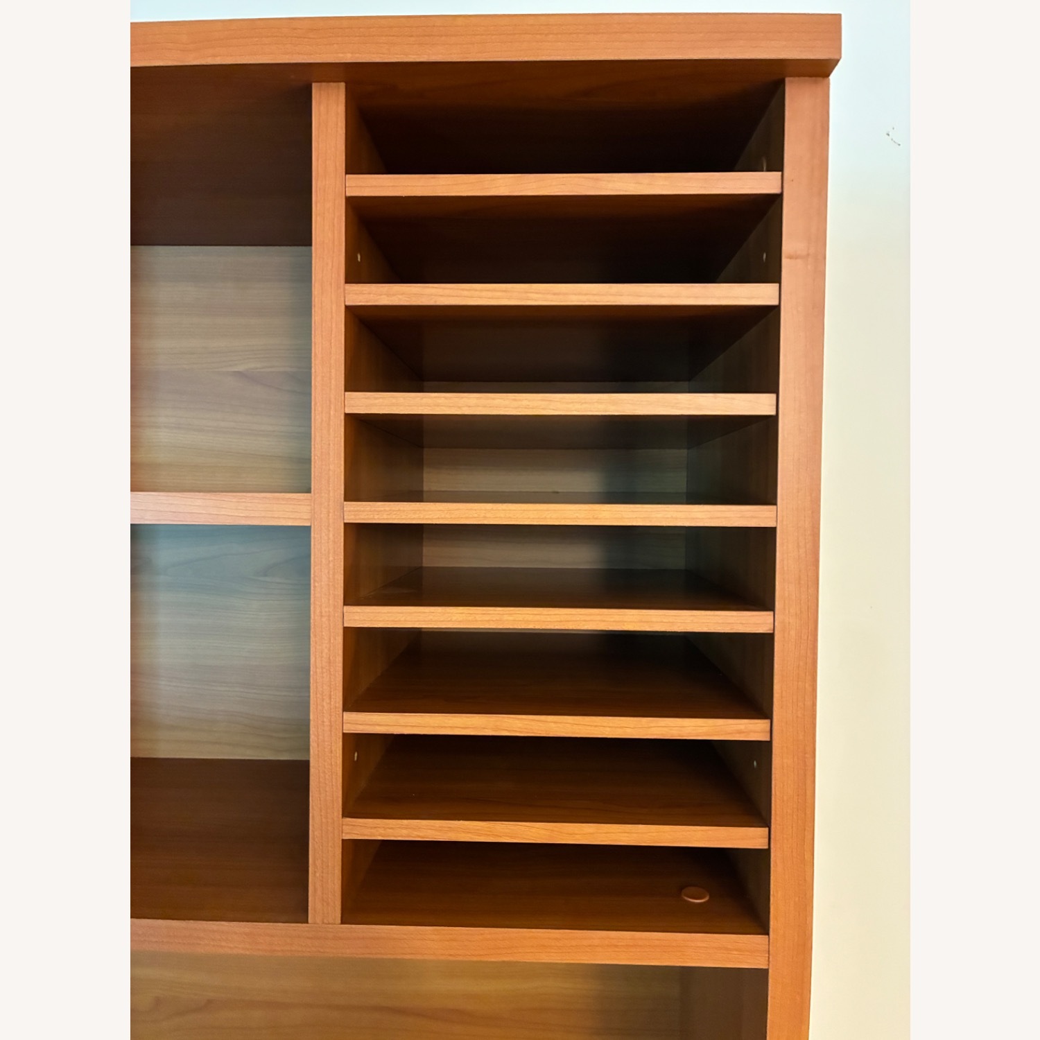 Dark Brown Wood Veneer Desk - image-11