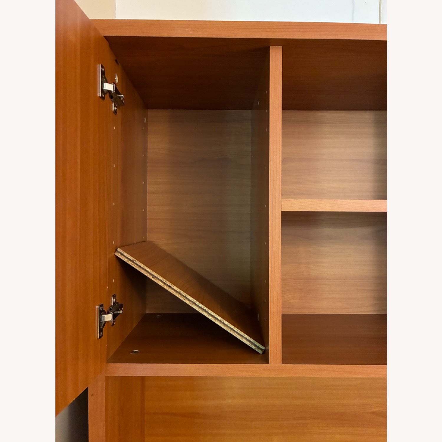 Dark Brown Wood Veneer Desk - image-12