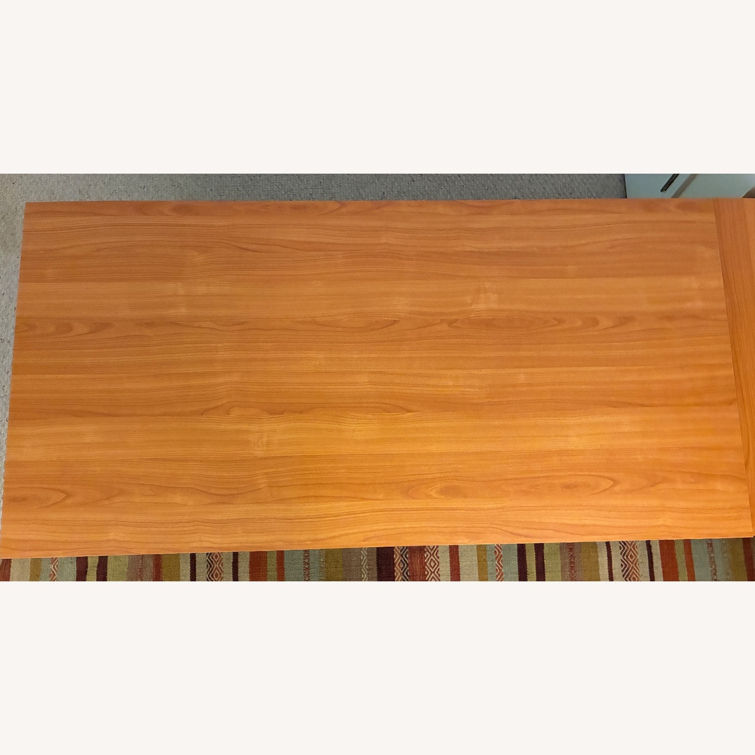Dark Brown Wood Veneer Desk - image-5