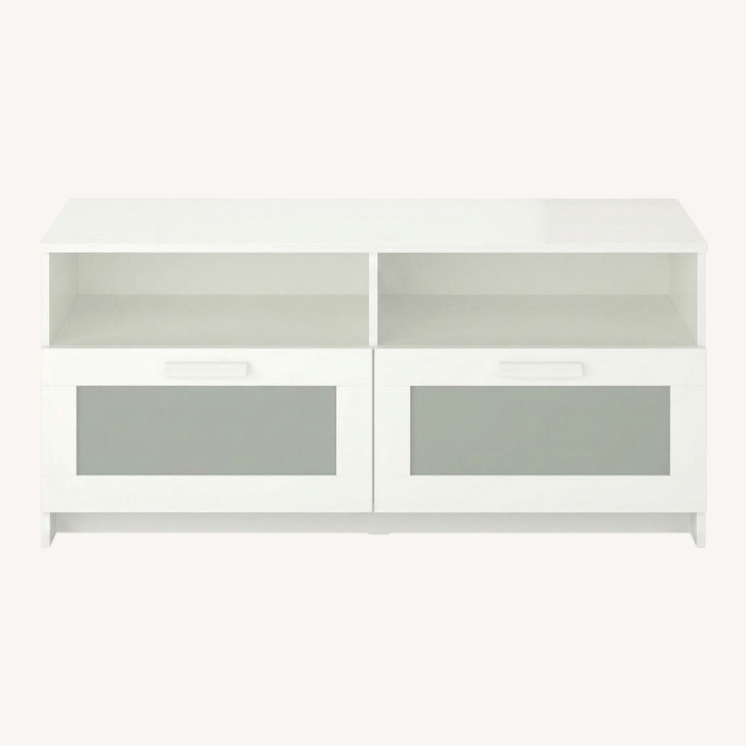 IKEA Brimnes White Wood Media Storage - image-0