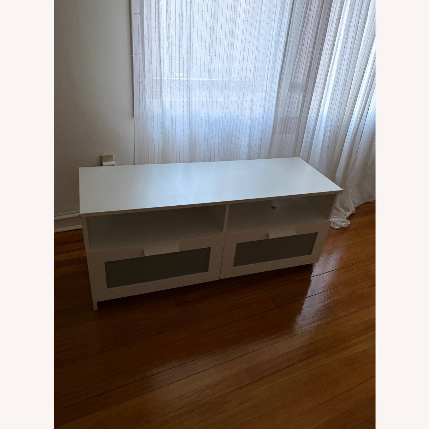 IKEA Brimnes White Wood Media Storage - image-9