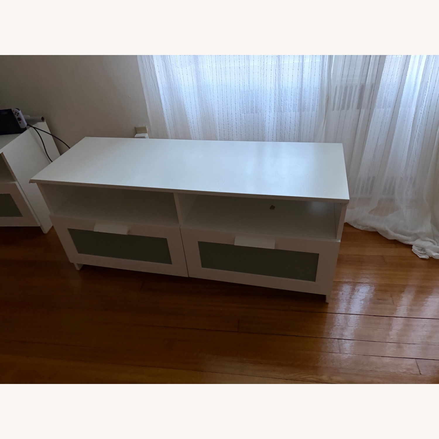 IKEA Brimnes White Wood Media Storage - image-5