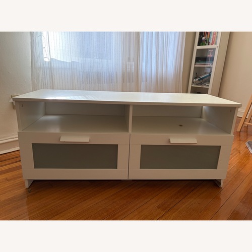 Used IKEA Brimnes White Wood Media Storage for sale on AptDeco