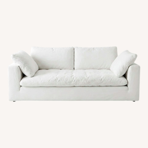 Used City Furniture White Fabric 2 Piece Sectional for sale on AptDeco
