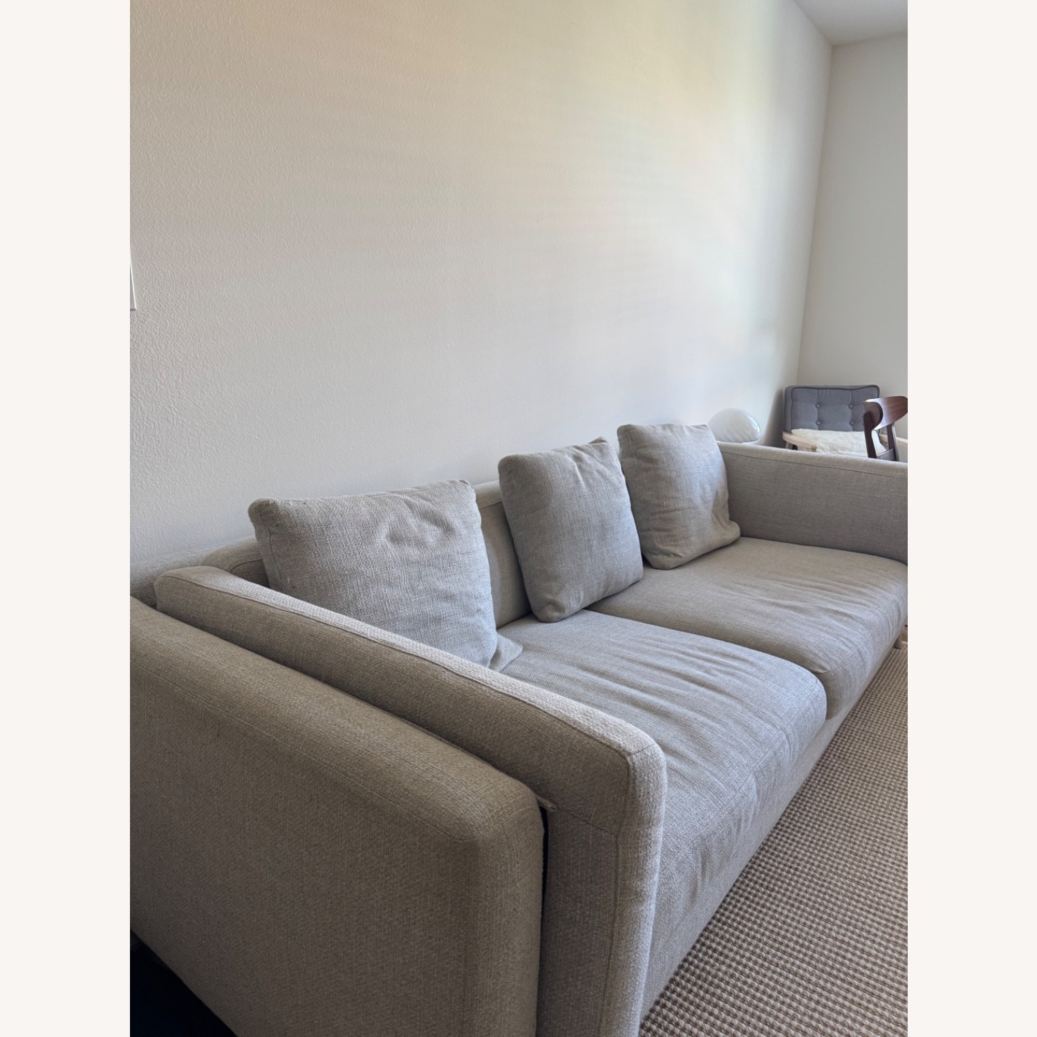 Rove Concepts Nico Light Gray Fabric 3+ Seater Sofa - image-3