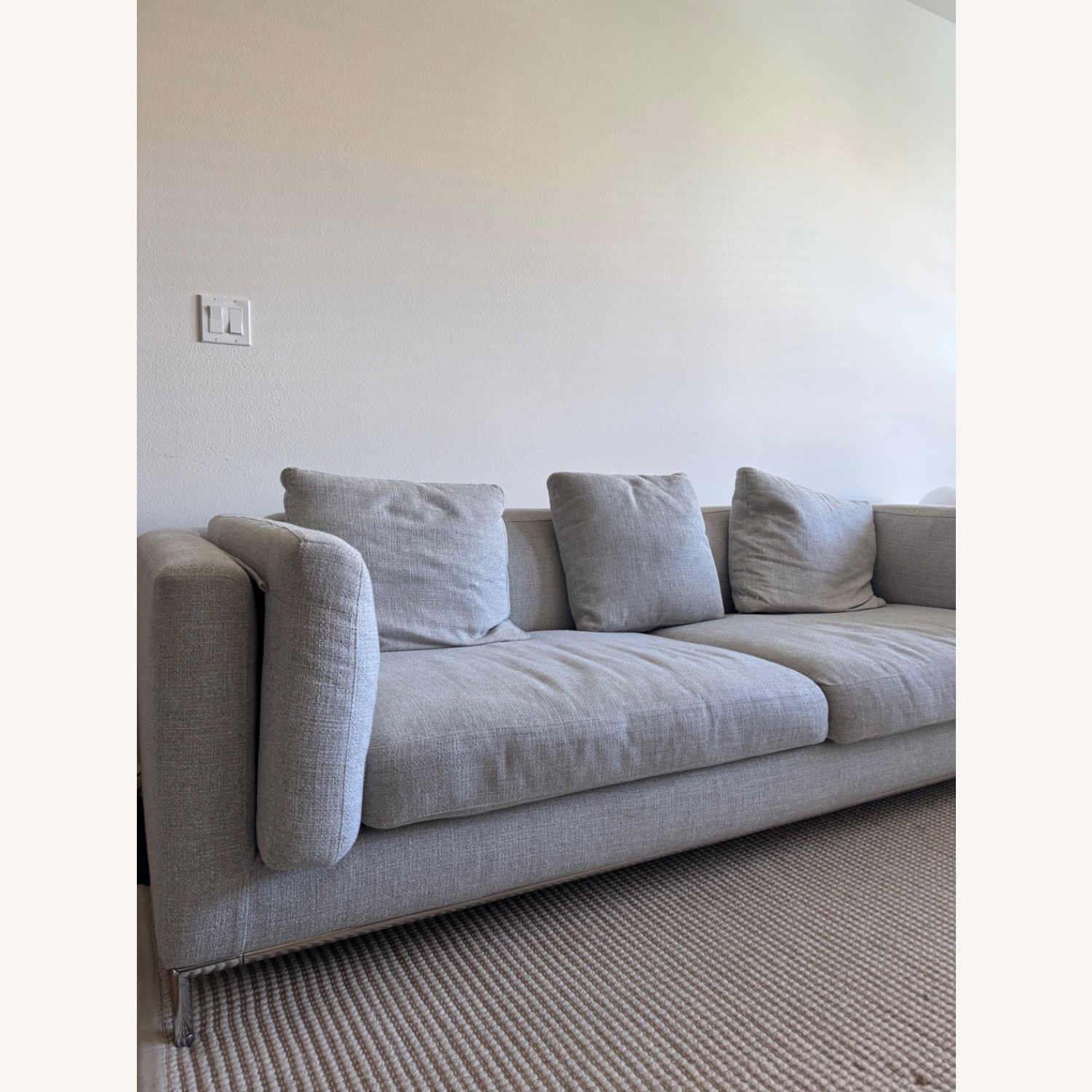 Rove Concepts Nico Light Gray Fabric 3+ Seater Sofa - image-5